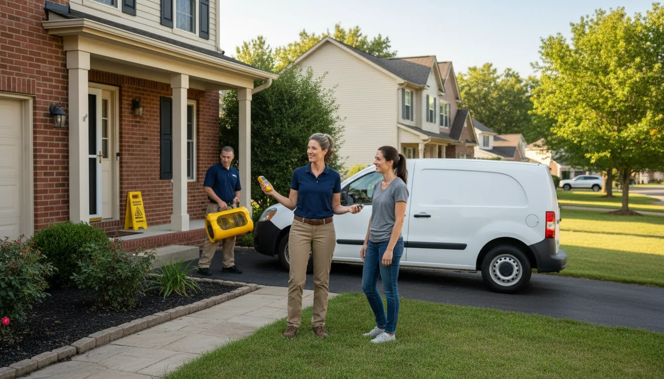 Residential water damage restoration in California, MO